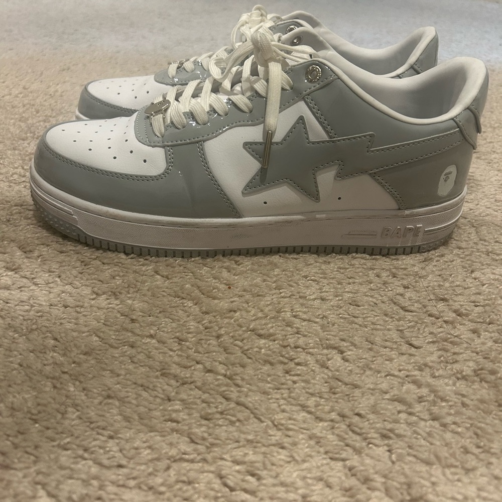 Bape Gray and White Men's Sneakers
